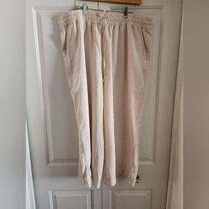 Old Navy Cream Elastic Waist Pants SZ 2X